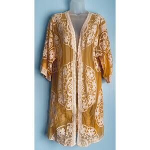Lace Kimono Bohemian Duster Cardigan Tie Large Fairy Coquette